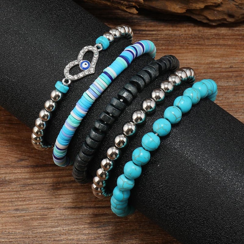 JAVMOO Gothic Bracelet Adjustable Punk Braided Leather Multilayer Grunge Set Bracelets Emo Metal Cuff Wrap Bangles Meaningful Gift - Image 3